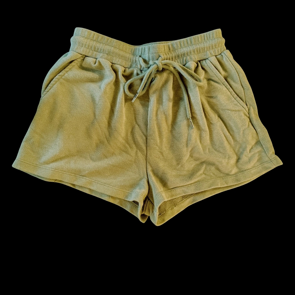 Fashion Nova Green Athletic Shorts with Elastic Waistband